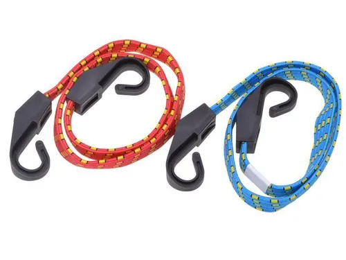 Filmer 46.104 Fahrrad Gepäckstrang 2er-Set rot / blau mit schwarzen Haken