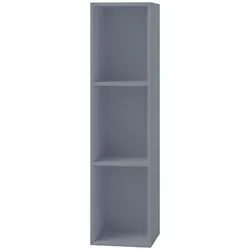 VCM Holz Schallplatten Regal - Standregal für ca. 100 Schallplatten, mit zwei Holz Einlageböden und modernem Platto Grau Design, ideal für Musikliebhaber.