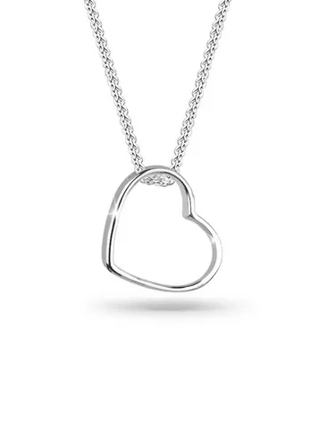 Elli Kette mit Anhänger Herz Cut Out 925 Sterling Silber - Ketten mit Anhänger, aus hochwertigem 925 Sterling Silber, romantisches Herzdesign, perfekt als Geschenk für besondere Anlässe.