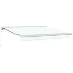 furnicato Einziehbare Markise Weiß 300 x 250 cm – Stilvoller Sonnenschutz