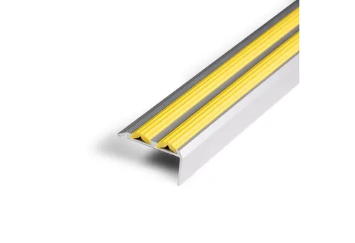 Floordirekt Treppenkantenprofil Power Gril Doppelgummieinlagen, 3 Farben & 3 Größen, Treppenprofil, Kleben