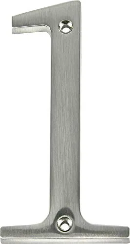 Distinctions 1 843321 Hausnummer, gebürstetes Nickel, 10,2 cm