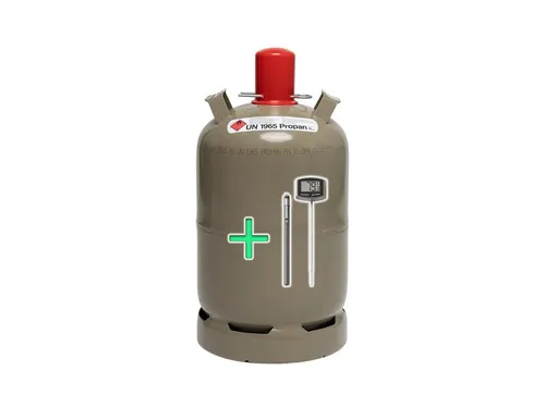BlueCraft 11 kg Propangasflasche mit Weber Grillthermometer