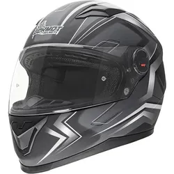 Germot GM 320 Helm, schwarz-weiss, Größe XS für Männer - Motorradhelm mit hohem Sicherheitsstandard, ideal für Alltag und lange Touren, bietet durch das weiche Innenfutter optimalen Komfort.