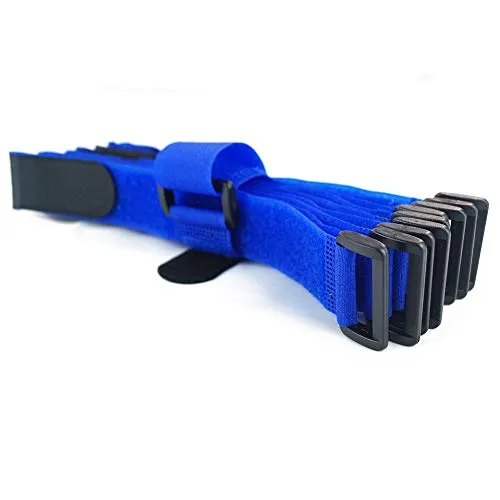 Klettkabelbinder 30 cm Kunststofföse blau 10 x