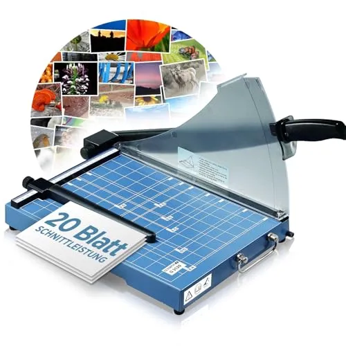 Olympia G 3120 Schneidemaschine A4 Hebelschneider - Papierschneidemaschinen mit hochwertigem Qualitätsmesser für präzise Schnitte bis 20 Blatt, ideal für Büro und kreative Projekte.