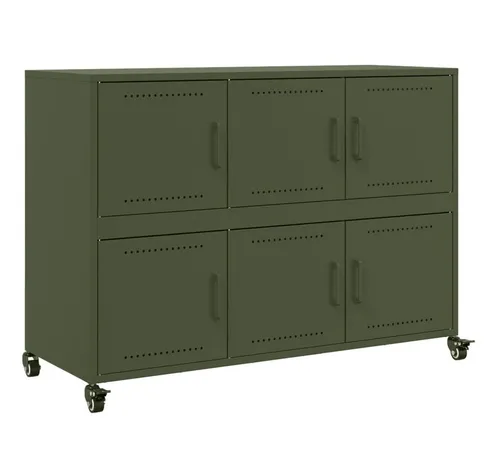 vidaXL Sideboard Olivgrün 100,5x39x72 cm in grün von vidaXL
