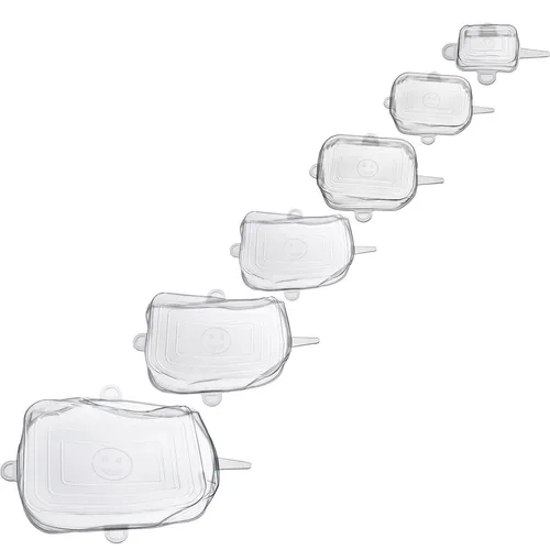 WESTMARK Frischhaltedeckel-Set Silikon Square transparent 23252260