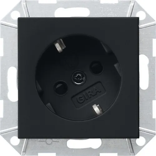 Gira Abdeckung-Schuko 30 0418005 in schwarz von Gira Abdeckung-Schuko Steckdosen