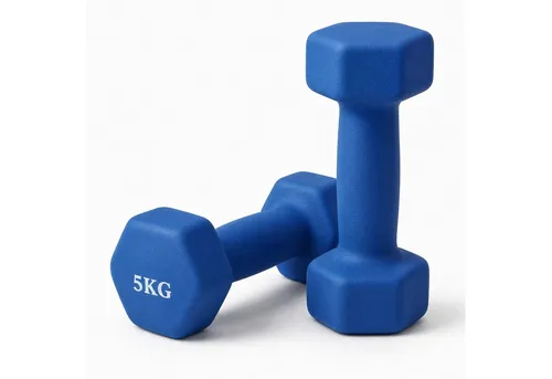 Relaxdays Hanteln 2er Set, Gusseisen, 5 kg, rutschfest
