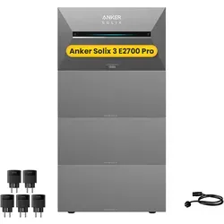 Anker SOLIX Solarbank 3 E2700 Pro: Der leistungsstarke Batteriespeicher für Balkonkraftwerke - Powerstations mit 2,7 kWh Kapazität und 3600 W Eingangsleistung. Modular erweiterbar auf 16 kWh, ideal für nachhaltige Energieversorgung.