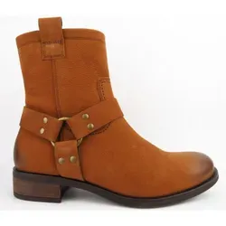 Paul Green Grained Nubuk toffee Damen Stiefelette in Braun - Wanderschuhe: Bequeme Stiefelette aus hochwertigem Nubukleder mit Blockabsatz und Reißverschluss für perfekten Halt und Stil.