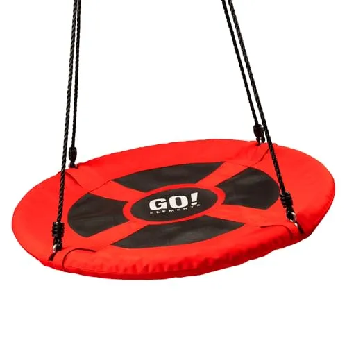 GO!elements Nestschaukel Outdoor | Höhenverstellbare Familienschaukel bis 150 KG - Schaukeln für Kinder & Erwachsene, sicher gepolstert und wetterfest. Ideal für Garten und Spielplatz, schnell montierbar und robust für endlosen Spaß.