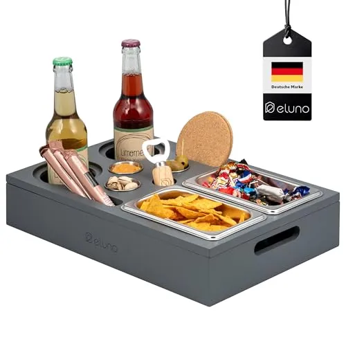 eluno Couchbar mit abnehmbarem Deckel und Zubehör