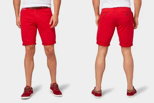 TOM TAILOR Chinoshorts JOSH REGULAR rot W34 in rot von Tom Tailor