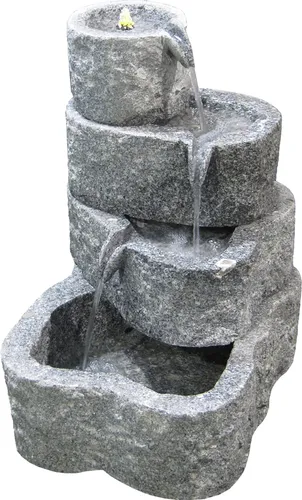 Produktbild Dehner Gartenbrunnen Wasserfall mit LED-Beleuchtung