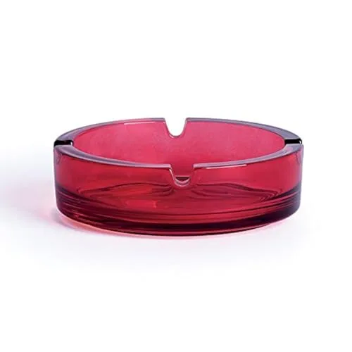 Excelsa Aschenbecher rund, 10.5 cm, Glas rot in rot von Excelsa