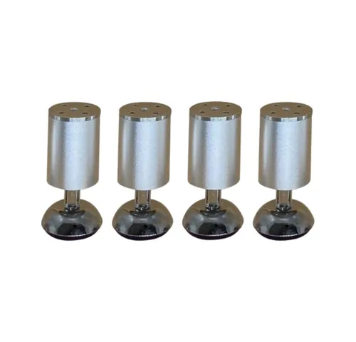 HOOZ Möbelfuß 4er Set Möbelfuß Aluminium Matt 15cm - höhenverstellbar
