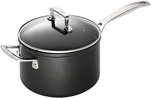 Le Creuset Aluminium-Antihaft Profitopf 18 cm - Kochtopf mit 4x stärkerer Antihaft-Beschichtung, ideal für fettarme Zubereitung; geeignet für alle Herdarten inkl. Induktion, perfekte Hitzeverteilung und einfache Reinigung.