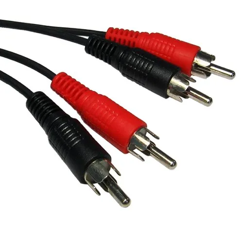 Chinch Cinch 2X Stecker Zum Stecker Stereo Audio Kabel Anschlusskabel 25 cm Kurzes