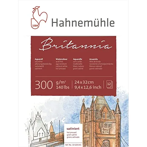 Hahnemühle Hahnemühle Britannia 300 g/m² Block – 24 x 32 cm, heißgepresst