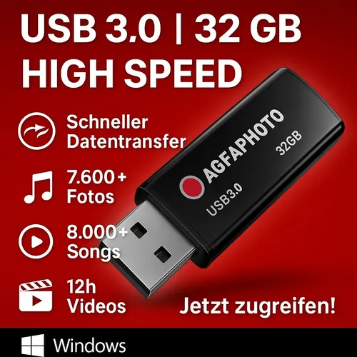 USB Stick 32GB USB 3.0 High Speed – Speicherstick für TV, PC, Auto NEW
