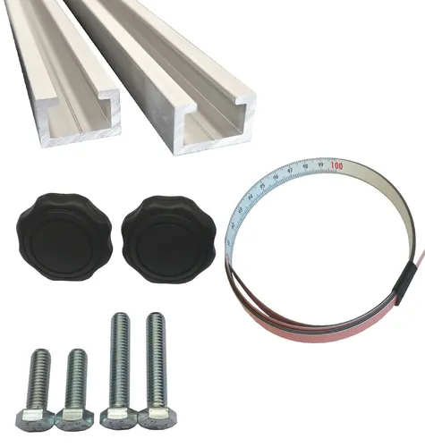 2x 1m Alu C Profil inkl Maßband Griffmuttern M6 Schrauben Frästisch selber bauen