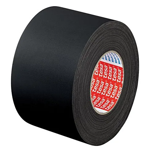 Tesa Gewebeband Premium 50mx50mm schwarz - Hochwertiges Gewebeband, temperaturbeständig bis 130°C für vielseitige Anwendungen im Handwerk und Haushalt.