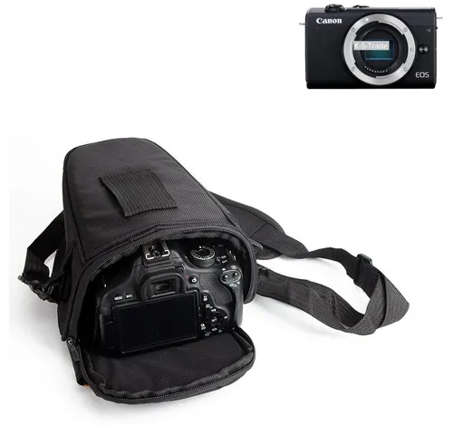 K-S-Trade Kameratasche für Canon EOS M200 – Praktische Umhängetasche - Robuste Kameratasche für Canon EOS M200 mit viel Stauraum für Zubehör. Die gepolsterte Tasche schützt Ihre Kamera optimal und ermöglicht schnellen Zugriff dank leichtgängigem Reißverschluss. Ideal für den täglichen Einsatz.