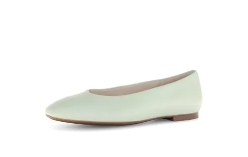 Gabor Ballerinas Nappaleder in Mint, Damen Gr. 39 - Halbschuhe aus hochwertigem Nappaleder, ideal für Büro und Freizeit. Bequeme Lederdecksohle und frische Farbe für optimalen Tragekomfort und stilvolle Akzente.