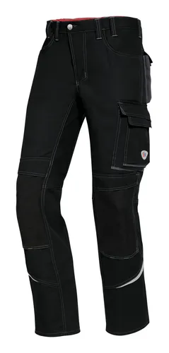 BP Komfort-Arbeitshose mit Reflex und Kniepolstertaschen, schwarz, Gr. 52 - Arbeitshose & Bundhose mit Cordura Kniepolstertaschen für besten Schutz, Reflexelementen für erhöhte Sichtbarkeit und ergonomischem Schnitt für optimalen Sitz.