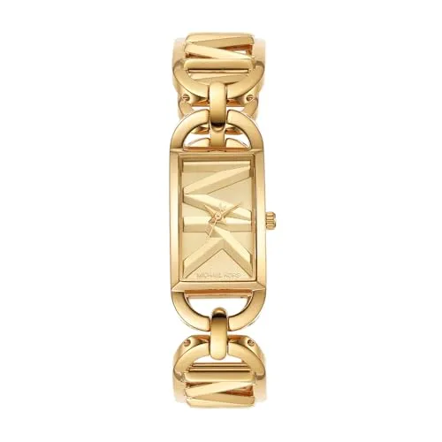 MICHAEL KORS Quarzuhr Damen - Elegante goldene Analog-Uhr - Armbanduhren in edlem Gold-Design, wasserdicht bis 5 bar und mit eckigem Gehäuse für einen stilvollen Look.