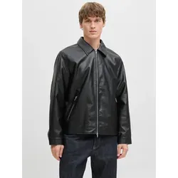 Jack & Jones Bikerjacke JJECASABLANCA PU JACKET NOOS mit Fronttaschen schwarz XL (54/56)