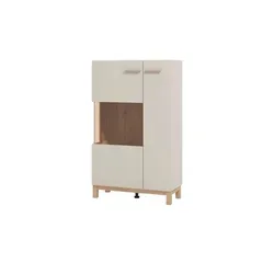 Vitrine Esperia in Beige – Eleganter Geschirrschrank von Möbel Kraft