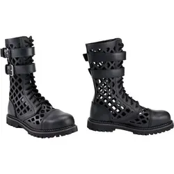 Brandit Bikerboot Uni Phantom Grid Boots schwarz - Wanderschuhe aus hochwertigem Leder, zeitloses Design und hoher Tragekomfort machen diesen Bikerboot zum idealen Begleiter für Abenteuer und Alltag.