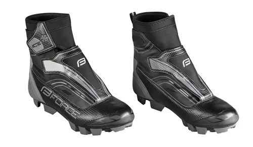 Winter MTB Schuhe FORCE ICE21 - Größe 41 - Hochwertige, wasserdichte MTB Schuhe mit isolierter Innensohle und rutschfestem Innenmaterial. Ideal für kalte Wetterbedingungen, SPD-kompatibel und ausgestattet mit reflektierenden Elementen.