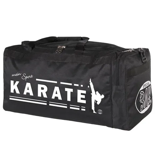 BAY-Sports Sporttasche Karate schwarz 70 cm - Sporttasche für Karate mit 67,2 Litern Stauraum, strapazierfähigem Nylon und praktischen Fächern für Schuhe und nasse Kleidung – perfekt für Training und Wettkämpfe!