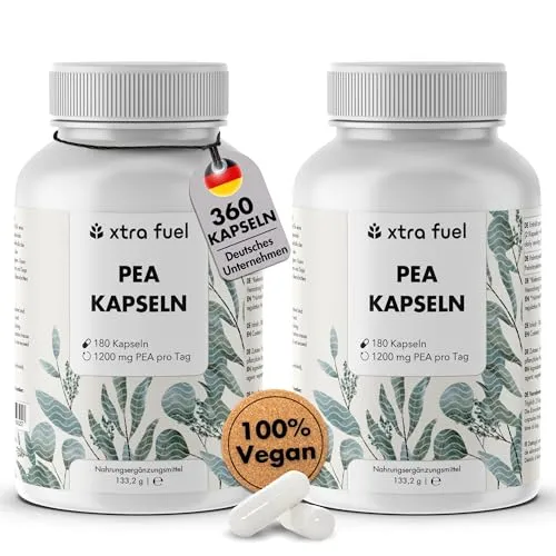 PEA Kapseln – 360 hochdosierte Kapseln für optimale Unterstützung - Hochdosierte PEA Kapseln mit 1200 mg pro Tagesdosis. Vegan und laborgeprüft für geprüfte Qualität. Ideal zur Unterstützung der täglichen Pflege und Vitalität.