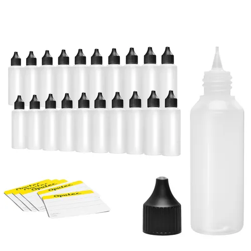 50ml Oputec Leerflaschen Liquidflaschen Plastikflaschen Tropfflaschen 20 x