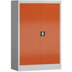 ClassiX Aktenschrank X-530294 - abschließbar, Metall, 80 x 120 x 38 cm - Büroschrank aus robustem Metall mit abschließbaren Türen, ideal zum sicheren Verstauen von Dokumenten. 2 höhenverstellbare Fachböden bieten flexible Aufbewahrung.
