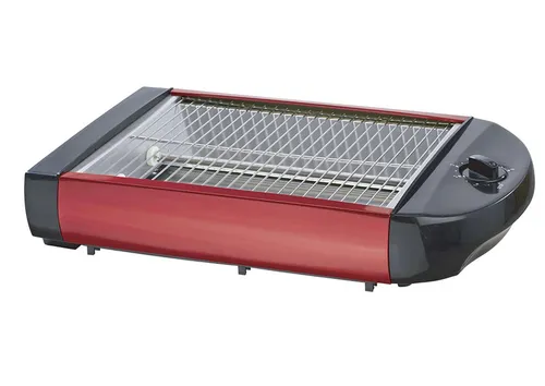 EPIQ Flachtoaster 80001211 - Tischröster rot - Toaster in modernem Design mit 600 Watt Leistung, ideal für knusprige Brötchen und Snacks, perfekt für kleine Küchen.