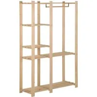 Produktbild vidaXL Kleiderständer aus massivem Kiefernholz 110x38x170 cm