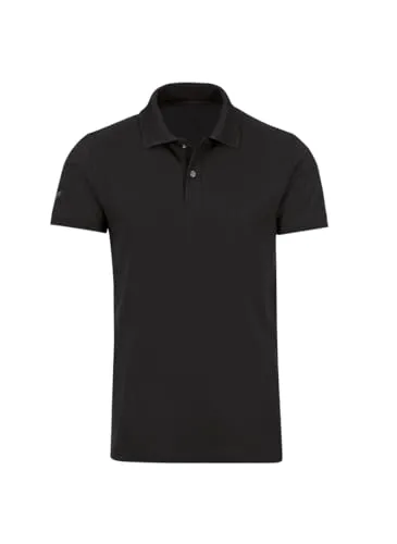 TRIGEMA Slim Fit Poloshirt aus DELUXE-Piqué - Herren-Shirts in Größe XL, schwarz, aus 100% Baumwolle. Dieses figurbetonte Poloshirt vereint klassischen Stil und hohen Tragekomfort, ideal für Beruf und Freizeit.