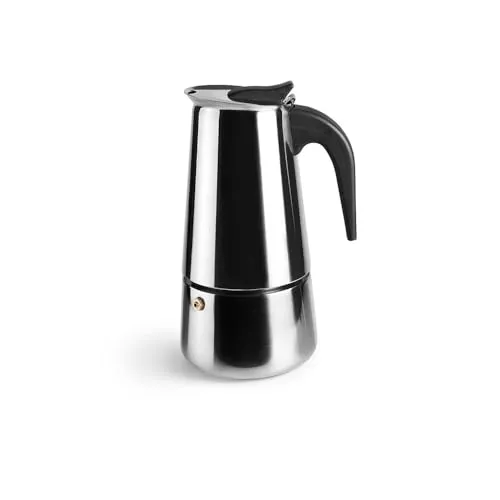 Ibili Express Inox Moka Kaffeemaschine - 15 Tassen Edelstahl - Espressokocher aus Edelstahl mit Bakelitgriff, ideal für alle Herdplatten. Bereiten Sie bequem 15 Tassen köstlichen Espresso zu - langlebig und leicht zu reinigen!