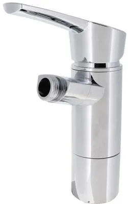 Comet COMO Einhebelmischer mit Duschanschluss, Ø33mm, Nylonflexschläuche, Mikroschalter, chrom