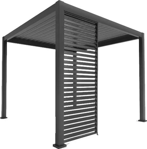 Mirador Seitenwand für 3m Pergola - Anthrazit - Pavillon mit Sicht- und Windschutz, aus robustem Aluminium für mehr Privatsphäre und Schutz im Garten.