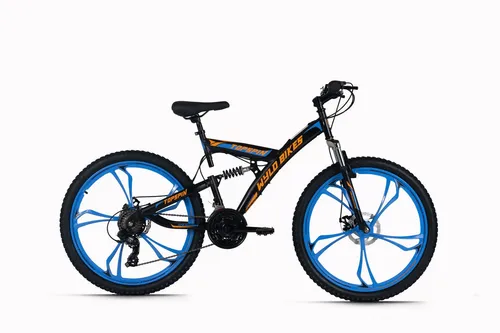 WYLD Mountainbike Fully 26'' Topspin mit 21 Gängen - Entdecken Sie das TOPSPIN Mountainbike von KS Cycling! Mit vollgefederter Bauweise und 21-Gang-Schaltung für optimale Kontrolle und Fahrspaß. Die stabilen Magnesium-Aluminium-Laufräder bieten nicht nur Stil, sondern auch Qualität auf jedem Terrain.