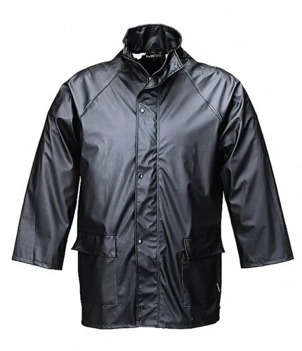 Terraflex PU-Jacke schwarz XL – wind- und wasserdicht - Die Terraflex PU-Jacke in Größe XL bietet optimalen Schutz vor Wind und Regen. Mit flexibler Beschichtung und zwei wasserdichten Taschen ist sie ideal für Outdoor-Aktivitäten.