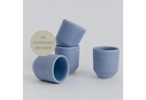 NAKOA Espressotasse NAKOA Keramik Espresso Tassen 4er Set, Espressobecher, 70ml