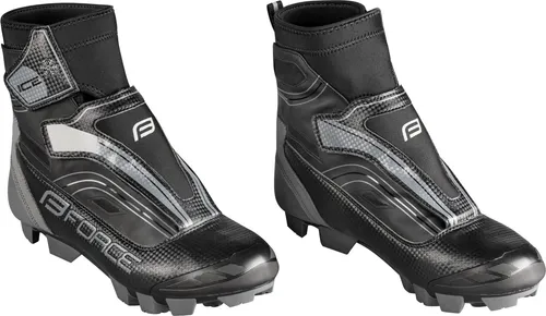 Winter MTB Schuhe FORCE ICE21 in Größe 39 - Wasserdichte MTB Schuhe mit verstärktem Zehen- und Fersenbereich, ideal für kalte Wetterbedingungen. SPD-kompatibel und mit rutschfestem Innenmaterial für optimalen Halt.